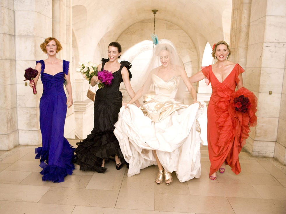 Dress, Fashion, Gown, Pink, Wedding dress, Formal wear, Bride, Event, Fun, Haute couture, 