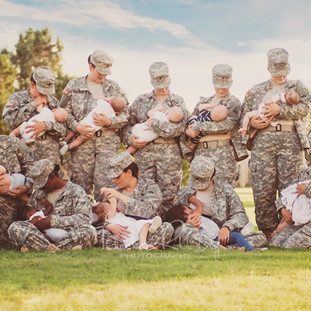 Female Soldiers Breastfeed In Powerful Photo 1895