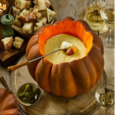 Pumpkin fondue - cheese fondue recipe