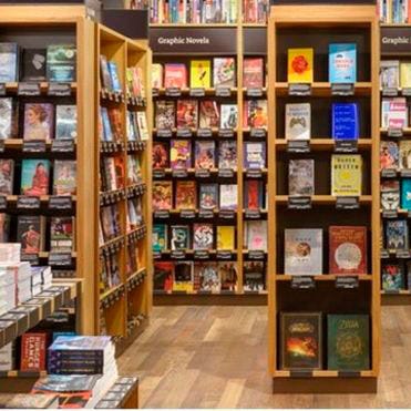 Shelf, Shelving, Publication, Collection, Book, Book cover, Wood stain, Bookcase, Bookselling, Display case, 