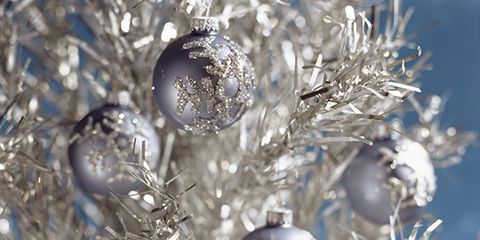 Blue, Christmas ornament, Christmas decoration, Natural material, Twig, Silver, Ornament, Macro photography, Holiday ornament, Sphere, 