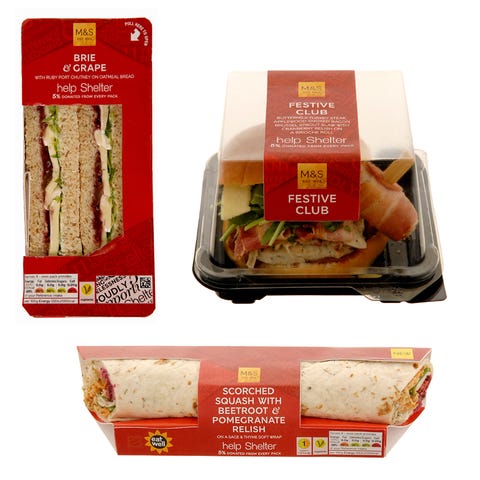 Marks & Spencer has revealed its Christmas sandwiches