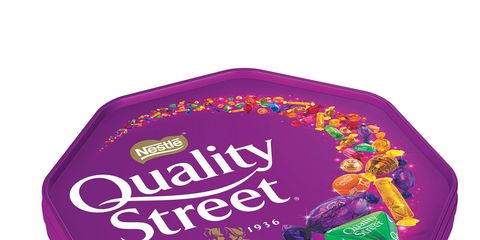 Magenta, Logo, Purple, Packaging and labeling, Box, Sweetness, Chocolate, Convenience food, Confectionery, Label, 