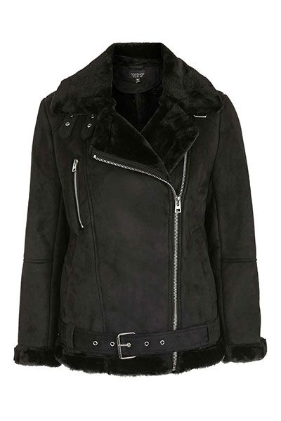 zara shearling motorcycle jackets