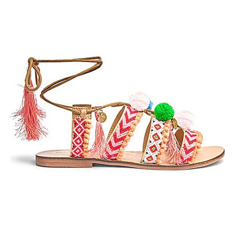 Pom Pom sandals are a big trend this season