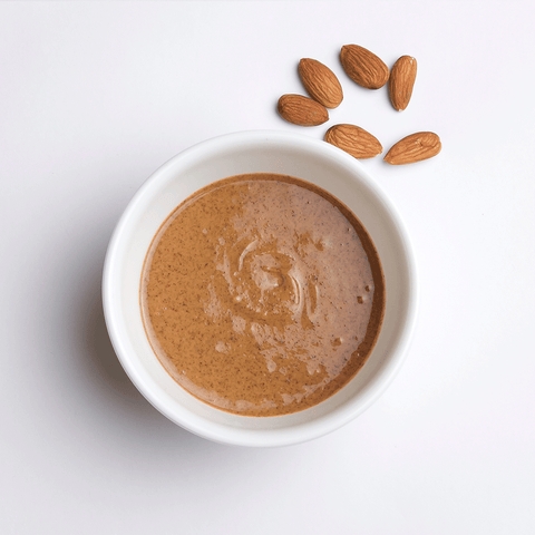 Food, Almond butter, Nut butter, Dish, Cuisine, Chocolate milk, Ingredient, Peanut butter, Almond, Non-alcoholic beverage, 