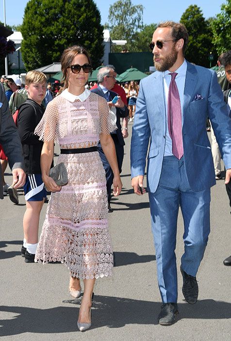 Pippa Middleton wears off-the-shoulder dress to Wimbledon