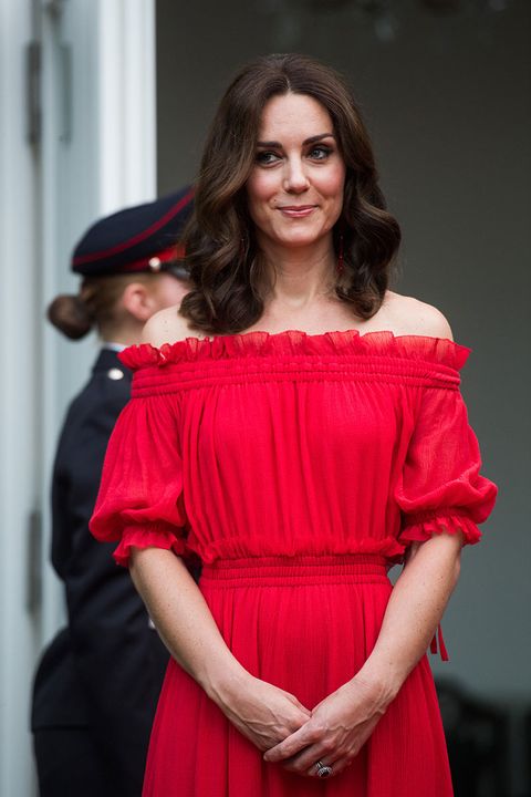 The Duchess of Cambridge wears stunning red gown to Berlin garden party