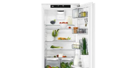 Refrigerator, Major appliance, Home appliance, Kitchen appliance, Freezer, Product, Furniture, Room, Shelf, Door, 