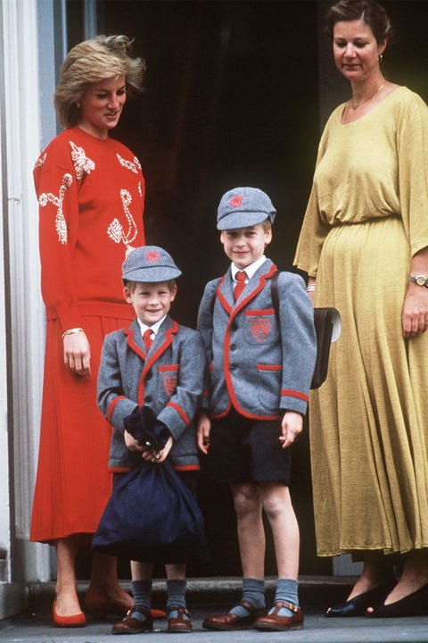 Prince George arrives for his first day of school accompanied by the ...