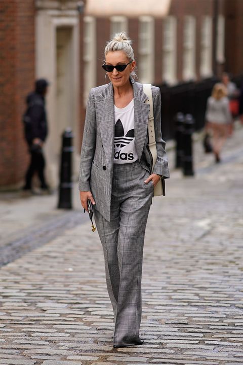 Grey checked blazer - The Fashion Week trend everyone's wearing and ...