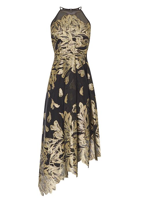 black and gold coast dress