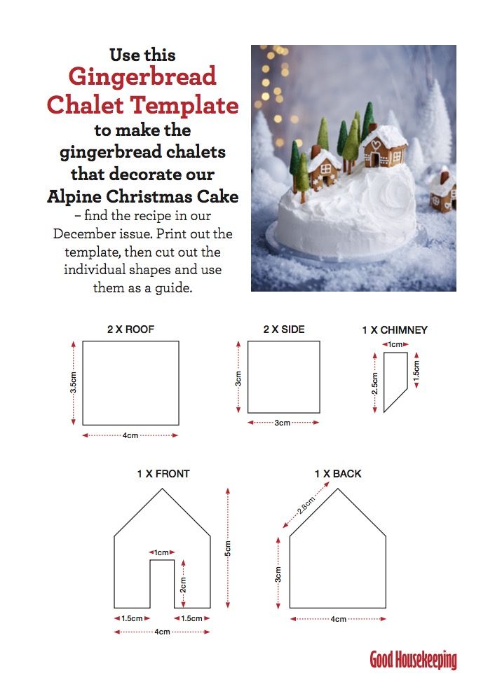 good housekeeping gingerbread house christmas template christmas house template