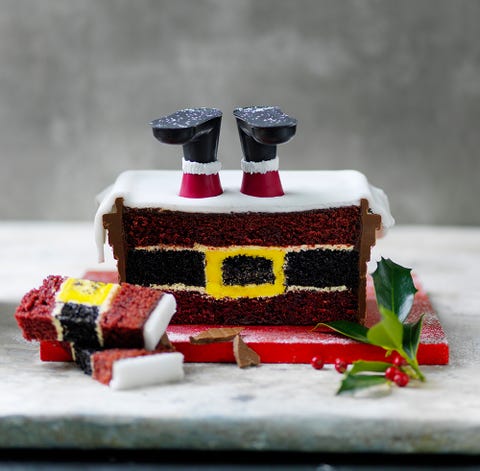 M&amp;S Christmas dessert - We love Marks and Spencers Santa Stuck up the