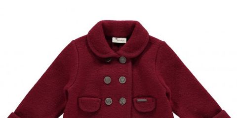 Clothing, Outerwear, Coat, Sleeve, Red, Overcoat, Woolen, Maroon, Button, Trench coat, 