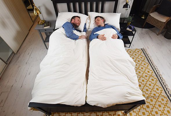 two single duvets double bed