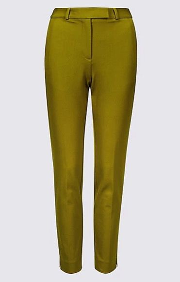 m&s yellow trousers