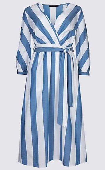 Marks & Spencer Blue and White Wrap Dress - The M&S dress we'll all be ...