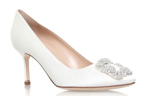 Marks & Spencer is selling white bridal shoes that look like Manolo ...