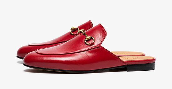 gucci red mules