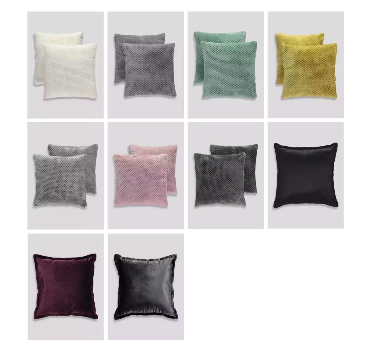 matalan cushions and throws