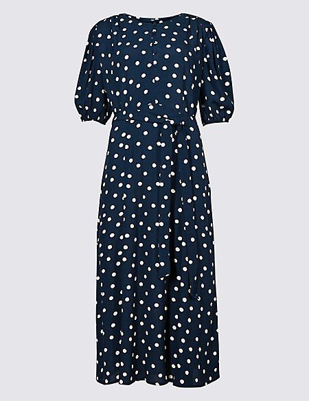 m&s spotty dress