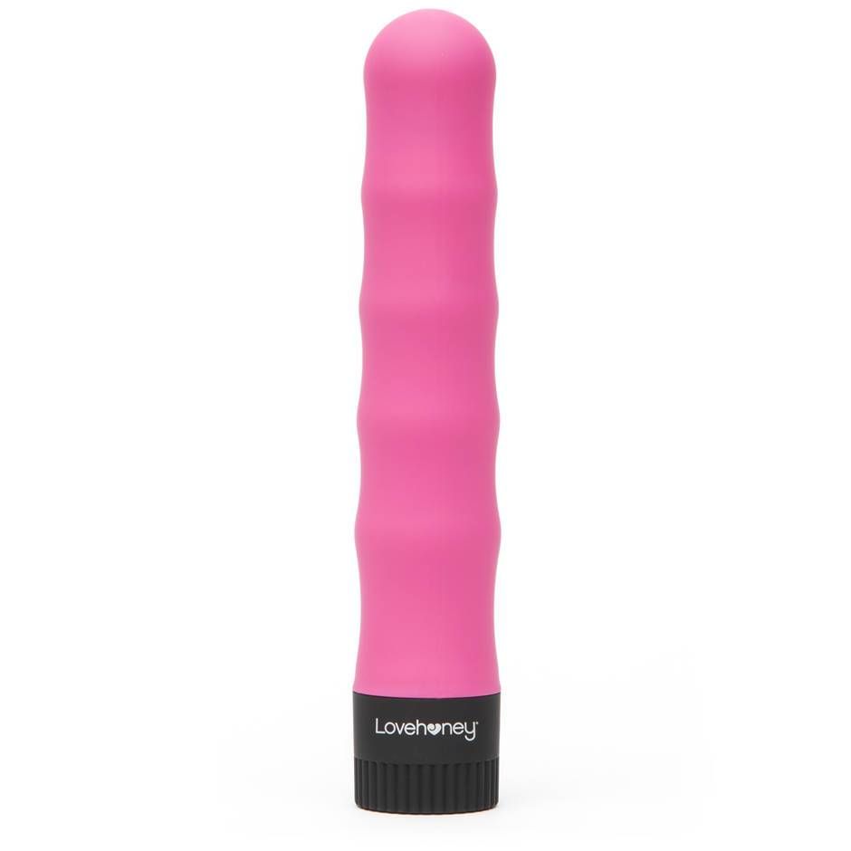7 5 inch soft wave red ribbed waterproof vibrator