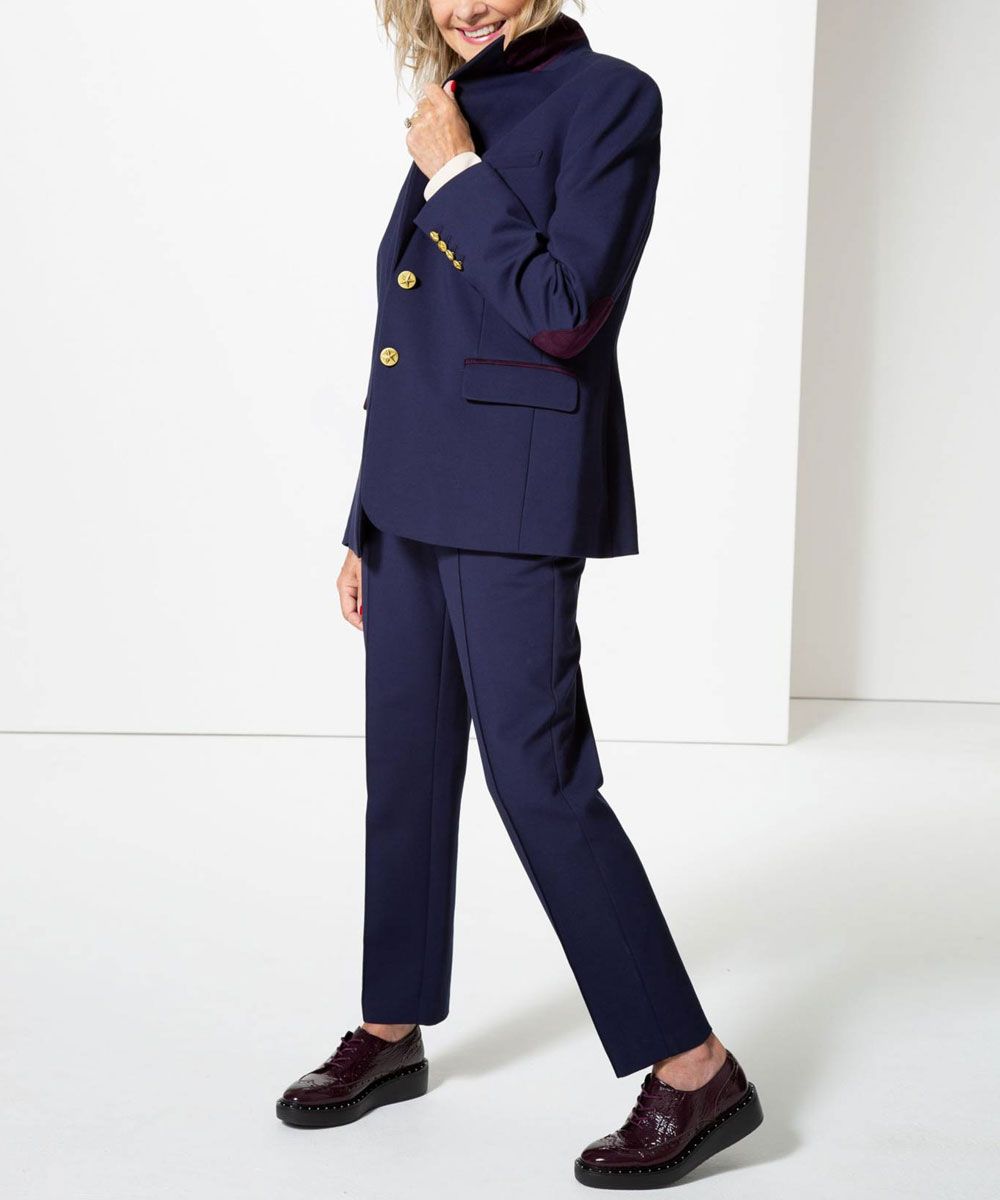 zara blue suit women's