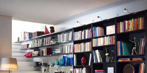 Room, Interior design, Shelf, Shelving, Furniture, Bookcase, Publication, Wall, Interior design, Book, 