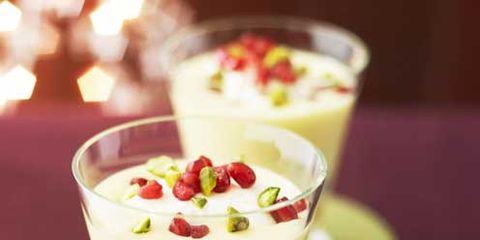 best trifle recipes pomegranate, blueberry and pistachio trifles