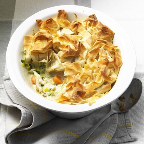 Chicken and Leek Filo Pie