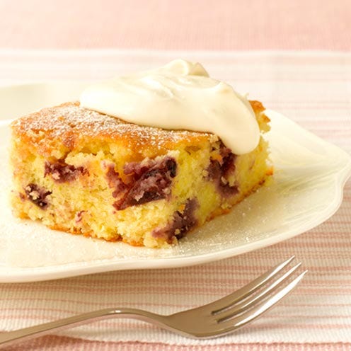 Cherry and Lemon Curd Cake with Elderflower Cream