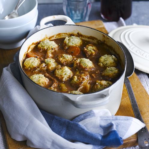 Slow cooker beef stew with dumplings-image