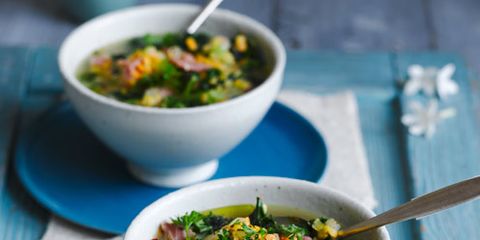 ham, lentil and kale soup
