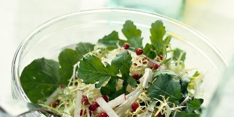 Leaf, Food, Glass, Ingredient, Salad, Leaf vegetable, Produce, Vegetable, Herb, Transparent material, 