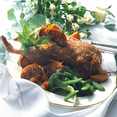 Roast duck with orange sauce - duck recipe