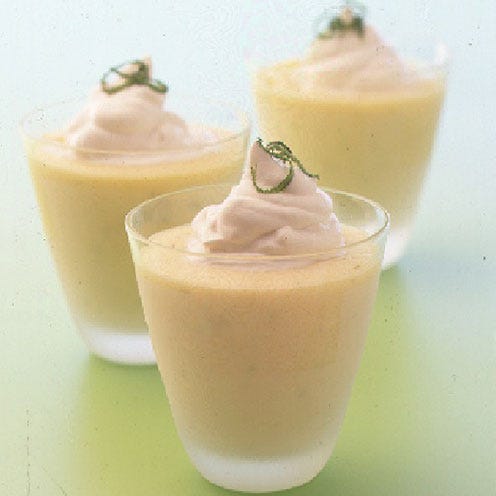 Mango and lime mousse