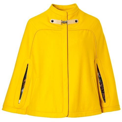 yellow cape jacket