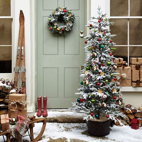 Winter, Christmas decoration, Interior design, Interior design, Christmas ornament, Christmas tree, Home, Holiday, Door, Christmas, 