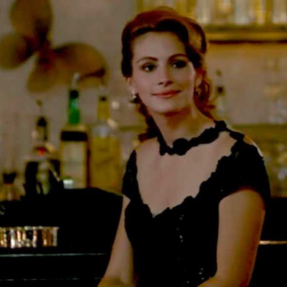 Julia Roberts Black Lace Cocktail Dress In Movie Pretty Women -  TheCelebrityDresses