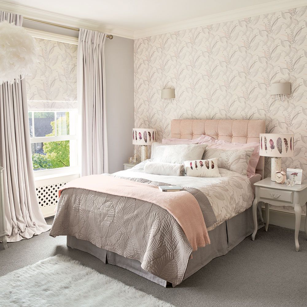 12 pink and grey bedroom ideas - pink 