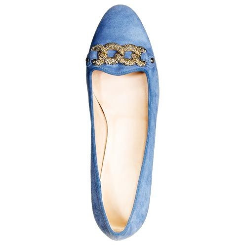 electric blue flat shoes