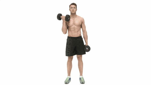 Twisting Dumbbell Curl