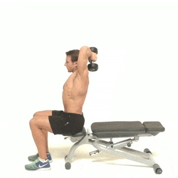 tricep extension on bench