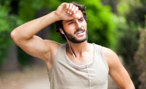 Hairstyle, Undershirt, Shoulder, Sleeveless shirt, Facial hair, Joint, Chest, People in nature, Beard, Summer, 