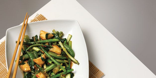Spicy scallop stir-fry