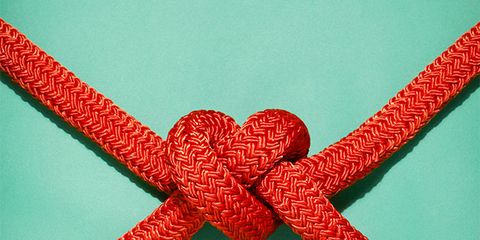 Red, Line, Carmine, Teal, Ribbon, Pattern, Knot, Turquoise, Material property, Symbol, 