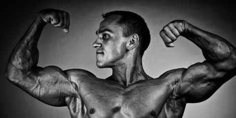 Bodybuilder, Bodybuilding, Muscle, Shoulder, Arm, Standing, Physical fitness, Joint, Barechested, Chest, 