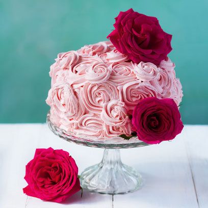 Garden roses, Pink, Rose, Flower, Icing, Buttercream, Red, Rose family, Cake, Cut flowers, 