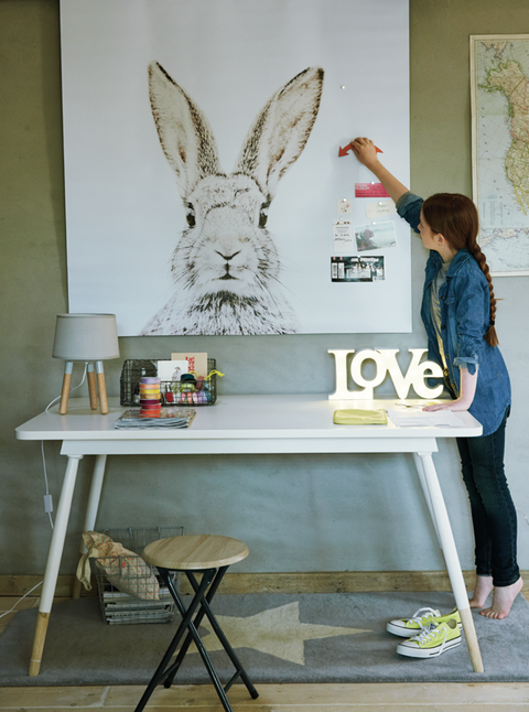 Denim, Jeans, Table, Interior design, Adaptation, Rabbits and Hares, Hare, Rabbit, Stool, Design, 